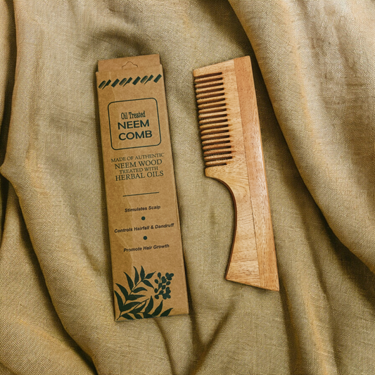 Natural Neem Wood Comb - Pack of 1