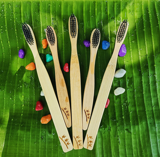 Bamboo Toothbrush - Pack of 5 [Family Pack]