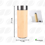 Insulated Bamboo Water Bottle – Double-Wall Stainless Steel & Office Desk Ready - Image 4