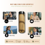Insulated Bamboo Water Bottle – Double-Wall Stainless Steel & Office Desk Ready - Image 3
