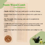 Neem Wood Comb | Gentle detangling, scalp comfort, and naturally antibacterial care | Pack of 2 - Image 3