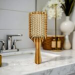 Bamboo Paddle Hair Brush for Smooth, Gentle Detangling | Striped Style