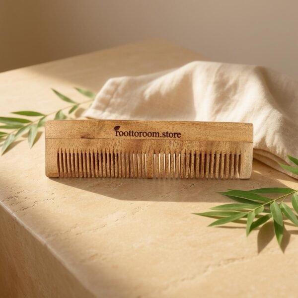 Daily Use Neem Wood Comb | Gentle on Hair & Scalp | Reduces breakage, smoothens tangles naturally